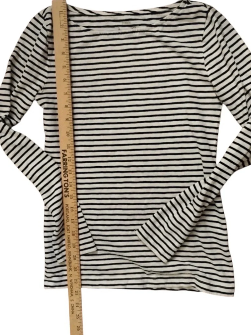 J. Crew Artist Tee Long Sleeve Striped 100% Cotton XS